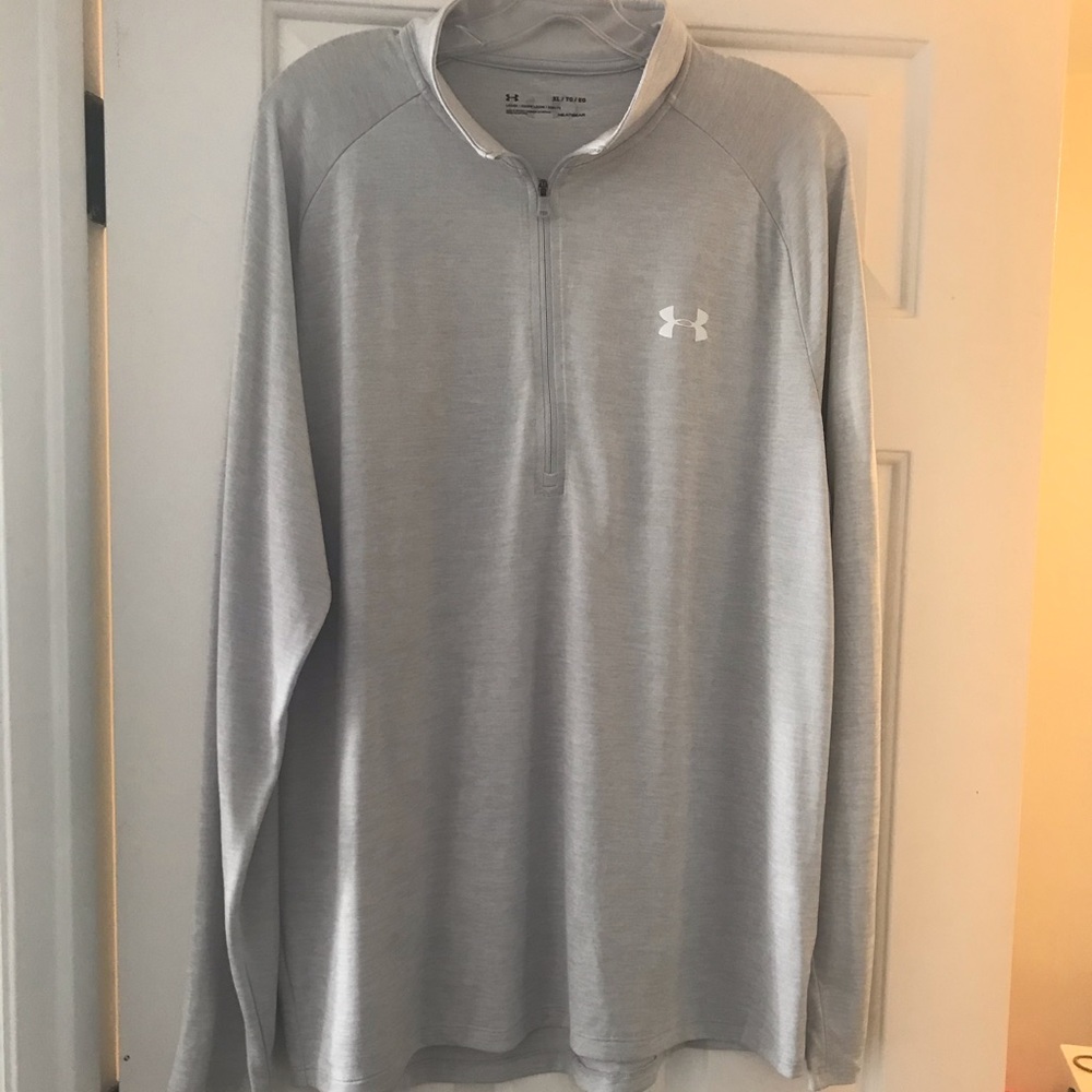 Under Armour Quarter Zip Sweater Light Grey